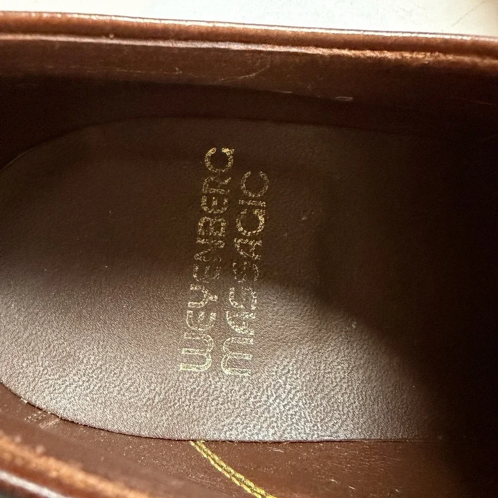Weyenberg Massagic Mens Dress Shoes 8 Brown‎ Pebble Grain Leather Oxford USA